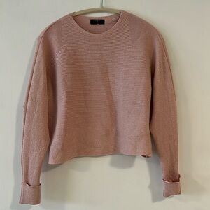 Tahari Pink Crop Top Sweater
